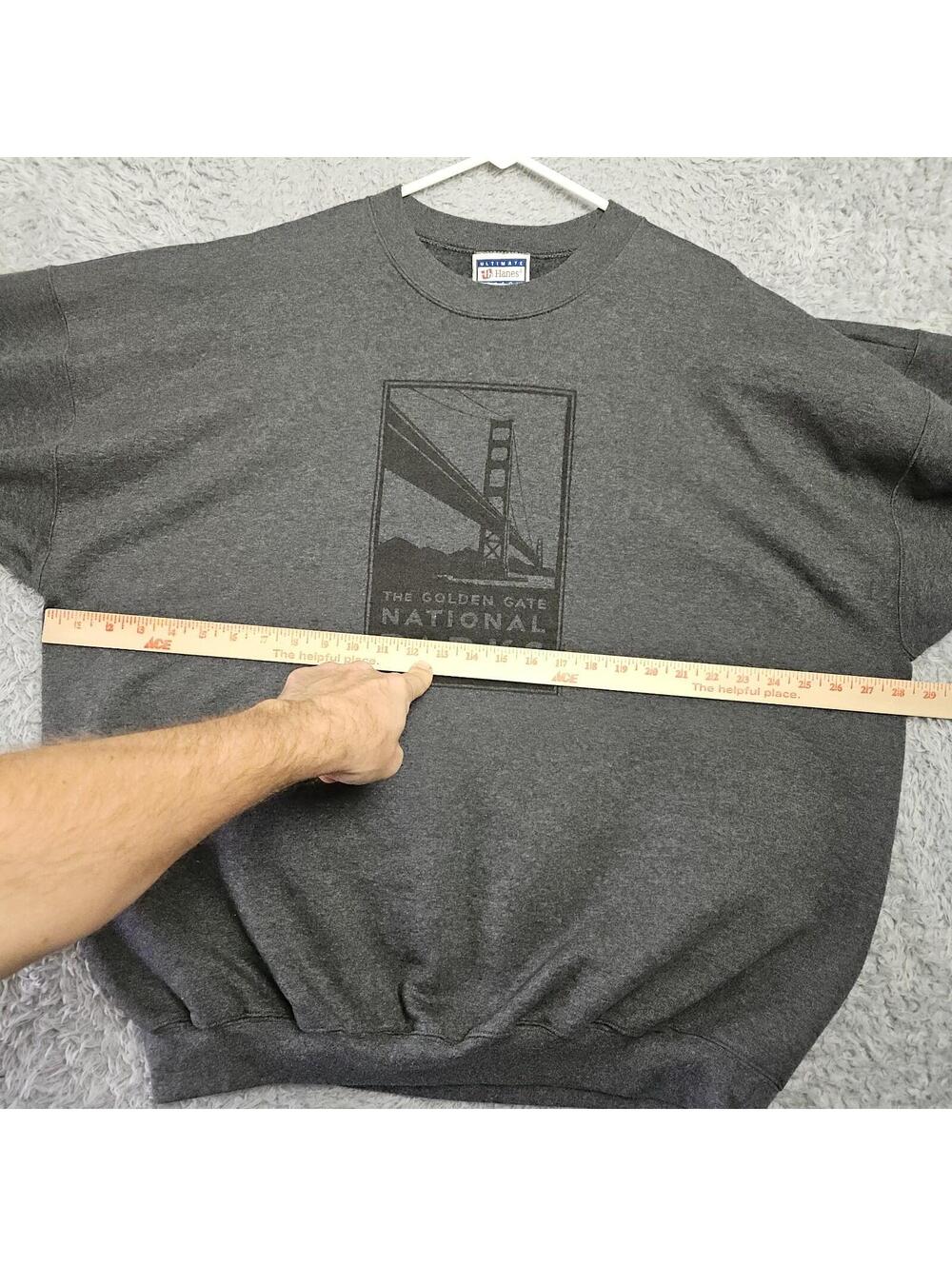 Vintage Sweatshirt Golden Gate National Parks 2XL Hanes Ultimate Cotton - Picture 7 of 12